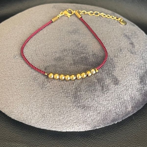 Bracelet IKITA fil bordeaux
