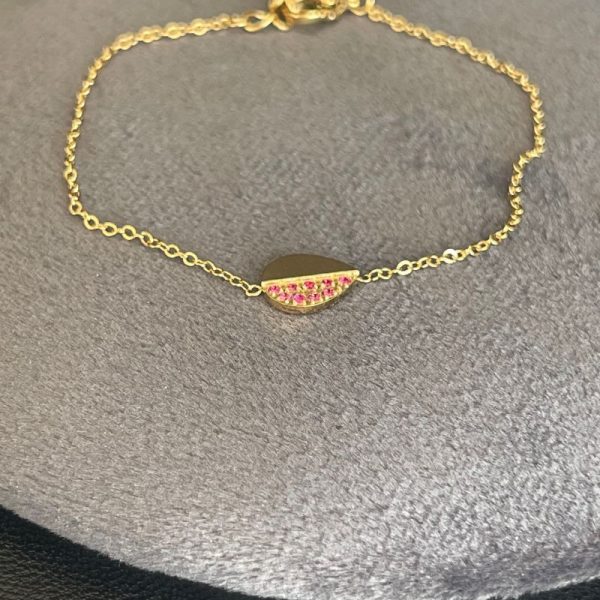Bracelet IKITA feuille strassée