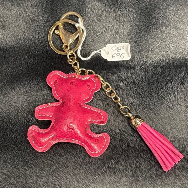 Porte-clefs chat/ourson et pompon