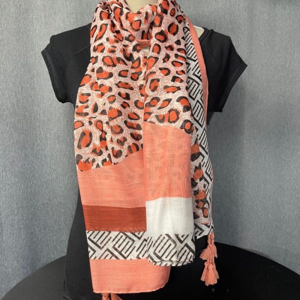 Foulard panthère et géométrique