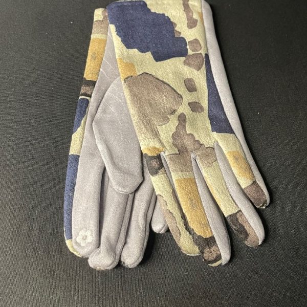 Gants camouflage broderie fleur pour écran tactile