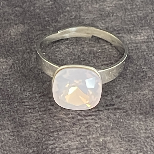 Bague BOHM strass carré XL