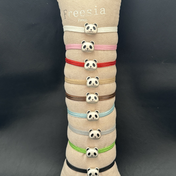 Bracelet Freesia de couleur avec perle tête de Panda